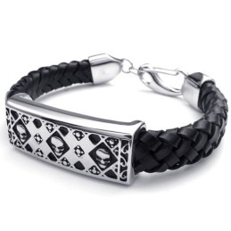 Pulseira De Couro De Titânio Com Design Hábil, Cores Delicadas E Qualidade Confiável
