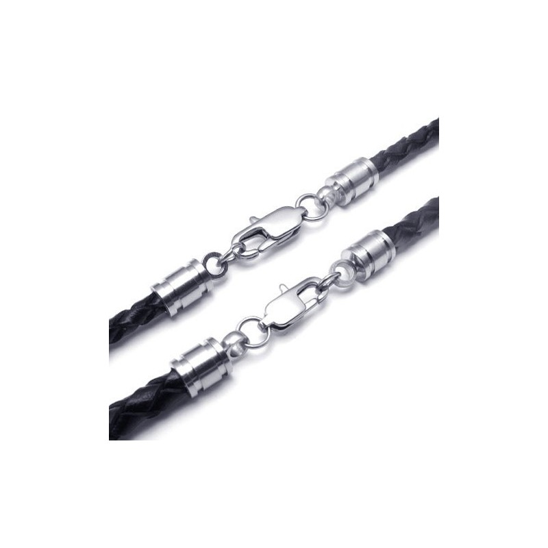 Colar De Couro De Titânio De Renome Mundial Com Cores Delicadas E Design Destro