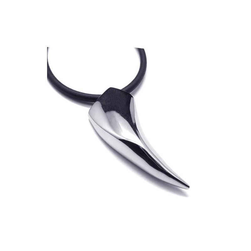 Colar Com Pingente De Dentes De Animal De Titânio Puro 316L Masculino Colar Com Pingente De Dentes De Animal De Titânio Puro 316L Masculino