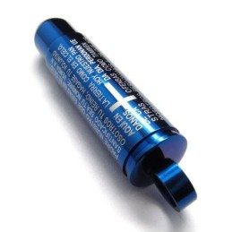 Colar Masculino De Titânio Puro Azul Com Pingente De Bala E Cruz
