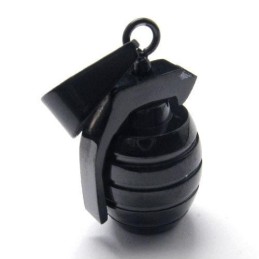 Colar Com Pingente De Granada De Titânio Puro Preto Para Menino Masculino
