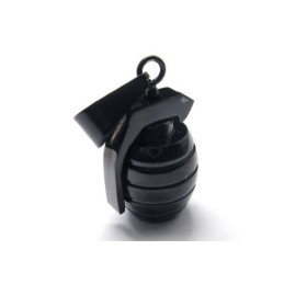 Colar Com Pingente De Granada De Titânio Puro Preto Para Menino Masculino
