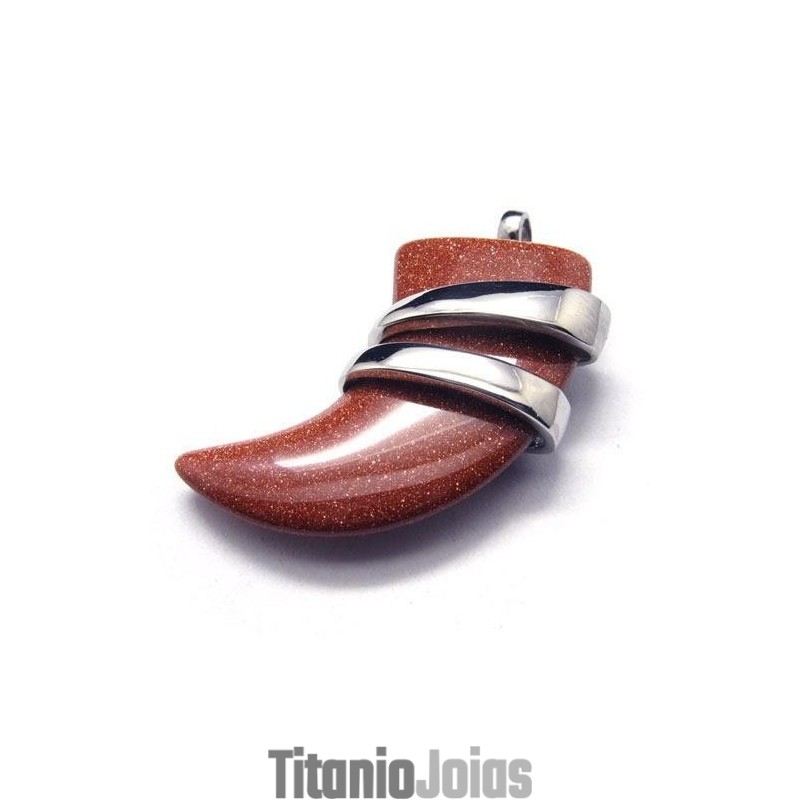 Colar Masculino Com Pingente De Lança Em Titânio Puro E Vermelhão