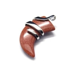 Colar Masculino Com Pingente De Lança Em Titânio Puro E Vermelhão