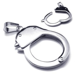 Colar Com Pingente De Algema De Titânio Puro Prateado Masculino