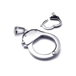 Colar Com Pingente De Algema De Titânio Puro Prateado Masculino