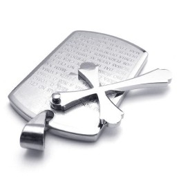 Pingente De Cruz De Titânio Finamente Processado Para Ter Uma Longa História