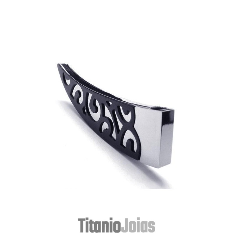 Colar Com Pingente De Titânio Puro Black Lance Masculino 6588 Colar Com Pingente De Titânio Puro Black Lance Masculino 6588